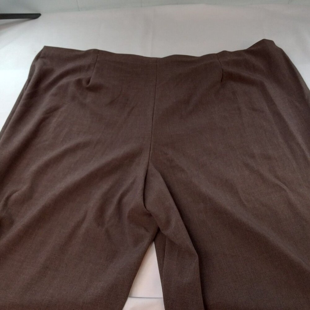 Avenue Stretch Women's Pants 47/29.5 Plus Size 26 Brown Flat Front Straight NWT - Picture 8 of 16
